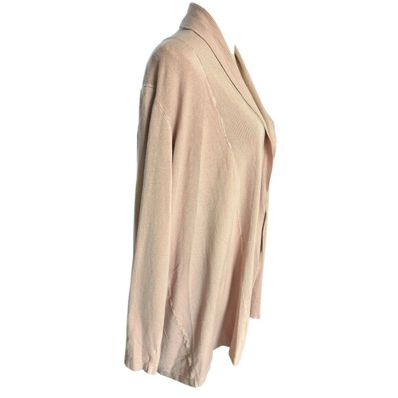 Lane Bryant Womens 18/20 Mauve Open Front Long Cardigan Ribbed Knit Sweater - Picture 5 of 9